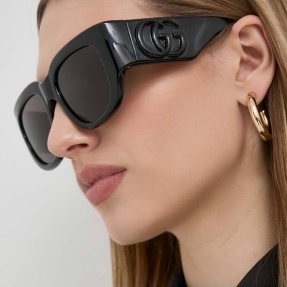 NEW GG1545S 001 GUCCI BLACK OVERSIZED WOMEN SUNGLASSES GG 1545S GUCCI EYEWEAR